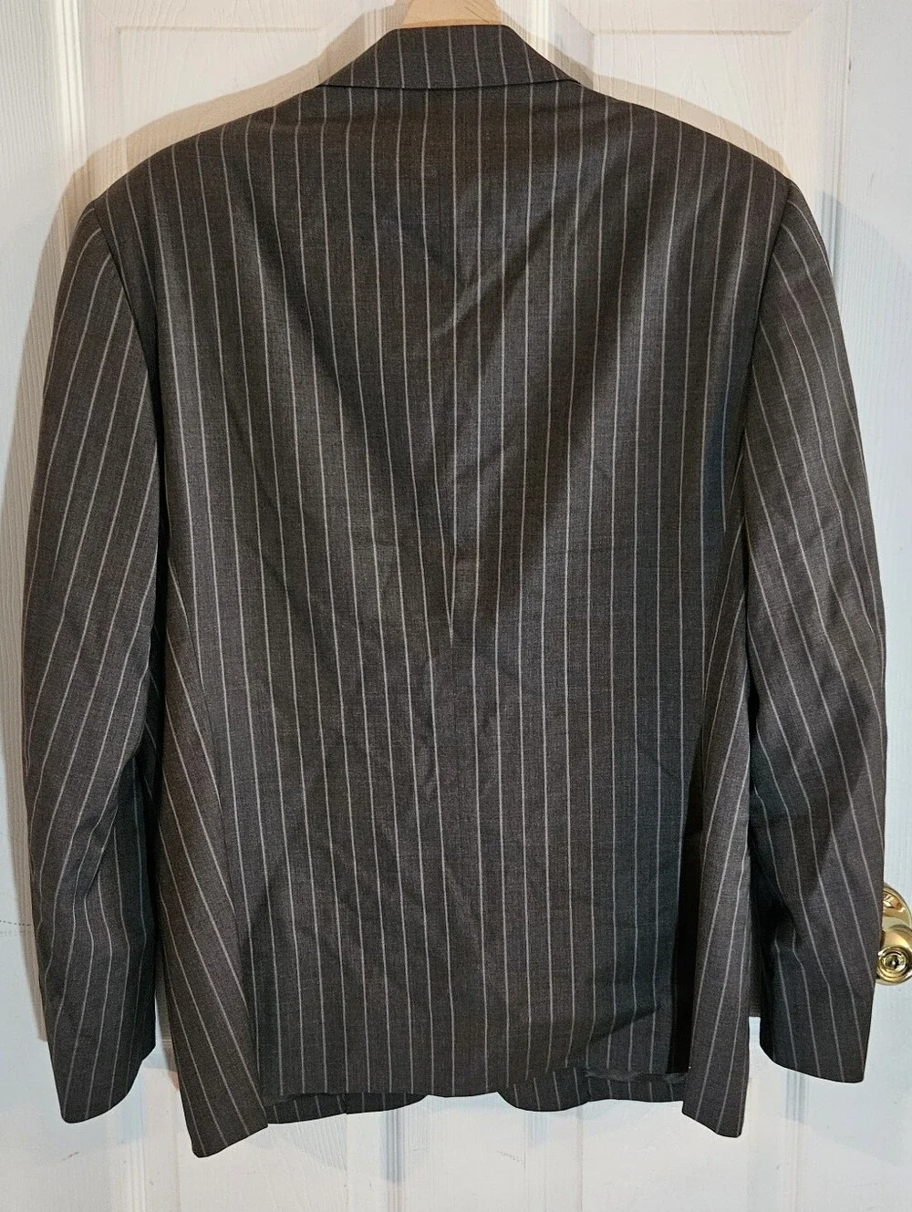 Canali Suit Jacket Brown Pinstripe Striped Blazer Sport Jacket 42R Pure Wool